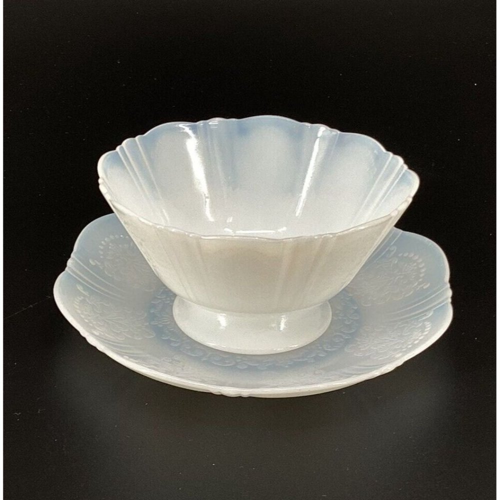 Vintage MacBeth-Evans American Sweetheart Monax Cereal Bowl & Sherbet Dish White
